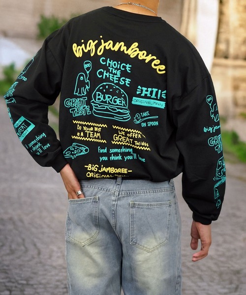 Burner(バーナー)の「【GROOVY STORE】袖&バックプリントワイドシルエットロングスリーブT 韓国系 速乾 UVカット(Tシャツ/カットソー・メンズ・A/B/E/F/C/D/G/H/その他1/その他2/その他4/その他3・M/L/LL)」の22枚目の写真
