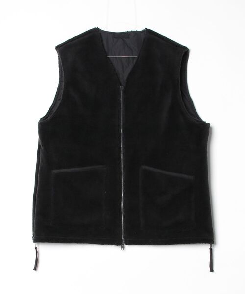 fridge(フリッジ)の「【TAION】タイオン MILITARY RIVERSIBLE “DOWN+BOA" V NECK VEST TAION-R001BML-1(ダウンベスト・メンズ・オリーブ/その他/ブラック・LARGE/MEDIUM/SMALL)」の6枚目の写真