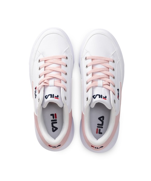 FILA(フィラ)の「COURT PLUMPY FEATHERY V2(スニーカー・レディース・ホワイト×ピンク・23.0cm/24.0cm/25.0cm/26.0cm/27.0cm/28.0cm/22.0cm)」の2枚目の写真