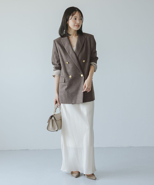 【新品】NOBLE ピークドラペルジャケット 追加》《WEB・一部店舗カラー》ウールフラノピークドラペル