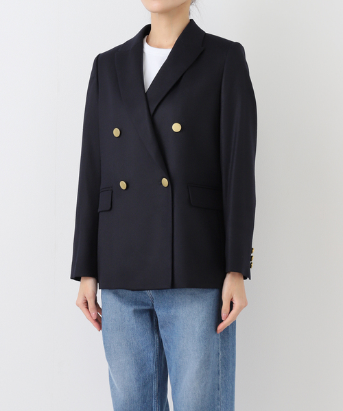 追加》《WEB・一部店舗カラー》ウールフラノピークドラペルジャケット