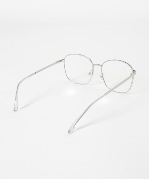 SMELLY（スメリー）の「ビッグシェイプダテメガネ（メガネ・レディース・シルバー・-）」の9枚目の写真