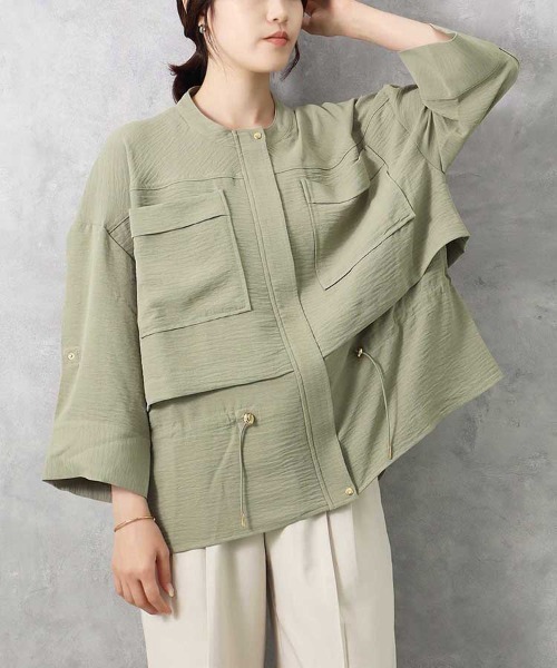 【ZOZO限定】麻ライクサファリジャケット