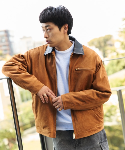 完売間近】フェイクスエード ショート ブルゾン/Faux Suede Short