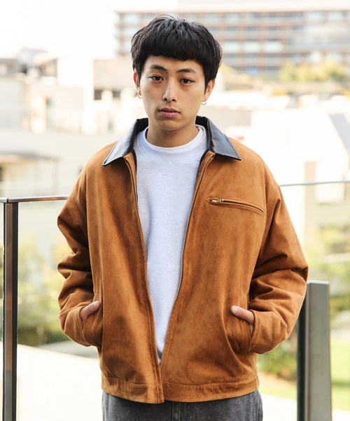 完売間近】フェイクスエード ショート ブルゾン/Faux Suede Short