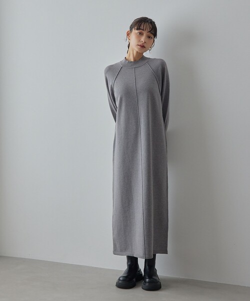 EMMEL REFINES（エメルリファインズ）の「＜EMMEL REFINES＞EM ハイショク ニット ロング ワンピース（ワンピース・レディース・ベージュ/グレー・FREE）」の15枚目の写真