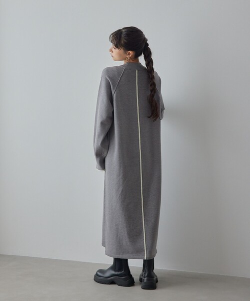 EMMEL REFINES（エメルリファインズ）の「＜EMMEL REFINES＞EM ハイショク ニット ロング ワンピース（ワンピース・レディース・ベージュ/グレー・FREE）」の10枚目の写真