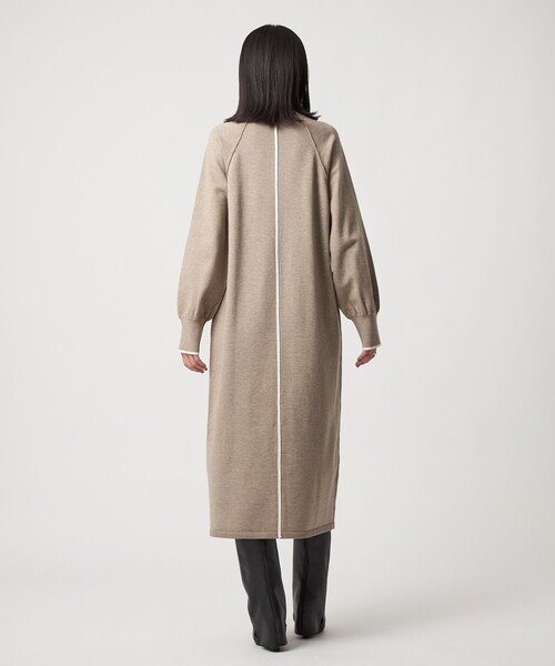 EMMEL REFINES（エメルリファインズ）の「＜EMMEL REFINES＞EM ハイショク ニット ロング ワンピース（ワンピース・レディース・ベージュ/グレー・FREE）」の7枚目の写真