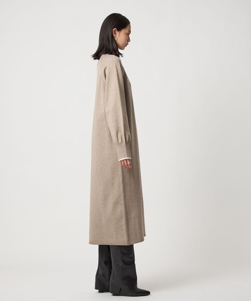 EMMEL REFINES（エメルリファインズ）の「＜EMMEL REFINES＞EM ハイショク ニット ロング ワンピース（ワンピース・レディース・ベージュ/グレー・FREE）」の8枚目の写真