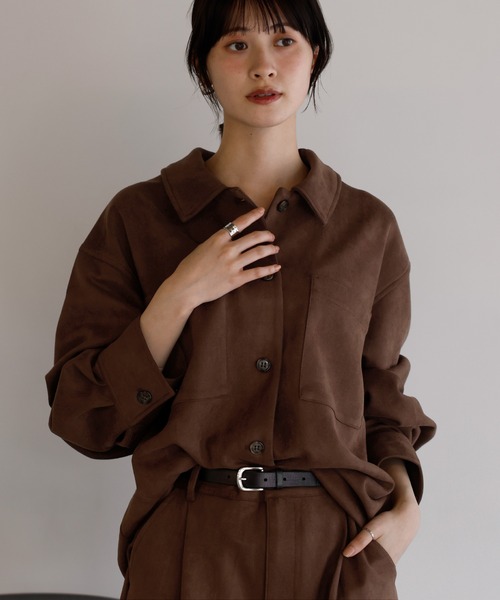 セール】【セットアップ対応】ストレッチフェイクスエード オーバー