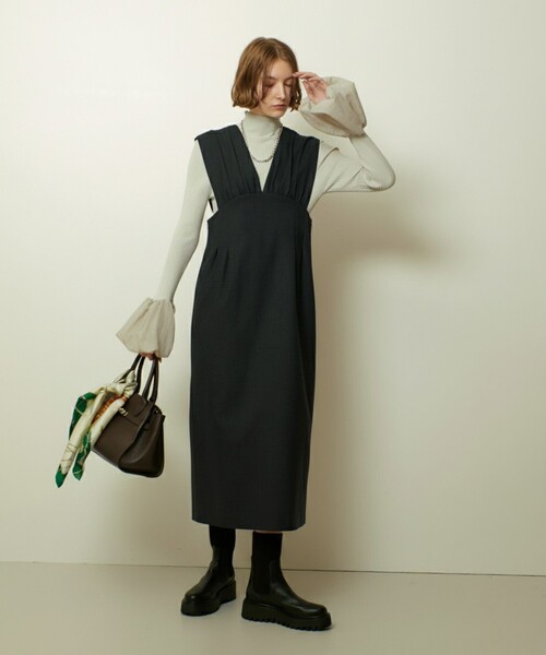 サイドタックジャンスカワンピース（ワンピース）｜allureville