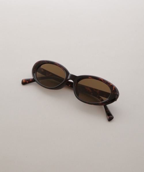 NANO universe（ナノユニバース）の「アイウェア/オーバル型 セルフレーム１（サングラス・メンズ・ブラック/ブラウン・FREE）」の2枚目の写真