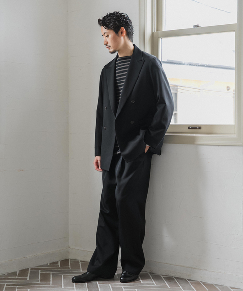 EDIFICE（エディフィス）の「VISTO ギャバ  2プリーツ パンツ【セットアップ着用可】（スラックス・メンズ・ベージュ/ブラック・LARGE/MEDIUM/SMALL）」の9枚目の写真