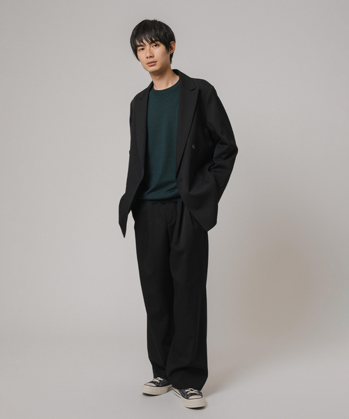 EDIFICE（エディフィス）の「VISTO ギャバ  2プリーツ パンツ【セットアップ着用可】（スラックス・メンズ・ベージュ/ブラック・LARGE/MEDIUM/SMALL）」の6枚目の写真