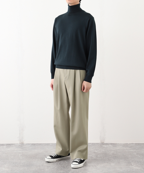 EDIFICE（エディフィス）の「VISTO ギャバ  2プリーツ パンツ【セットアップ着用可】（スラックス・メンズ・ベージュ/ブラック・LARGE/MEDIUM/SMALL）」の12枚目の写真