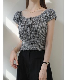 amel | パフショルダーリボンブラウス / ミックス(シャツ/ブラウス)