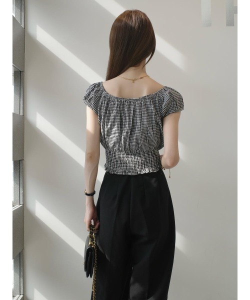 amel（エイメル）の「パフショルダーリボンブラウス / ミックス（シャツ/ブラウス・レディース・チャコールグレー・FREE）」の10枚目の写真