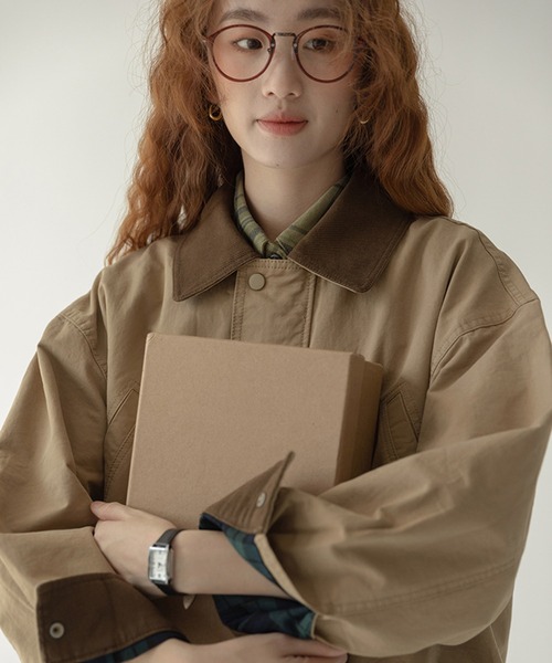 A by MAGASIN DE MODE（エーバイマガジンデモード）の「【A by MAGASIN DE MODE】エッセンシャルハンティングジャケット　レディース KNF146（その他アウター・レディース・ライトブラウン・S/M）」の4枚目の写真