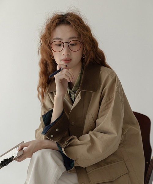 A by MAGASIN DE MODE（エーバイマガジンデモード）の「【A by MAGASIN DE MODE】エッセンシャルハンティングジャケット　レディース KNF146（その他アウター・レディース・ライトブラウン・S/M）」の9枚目の写真