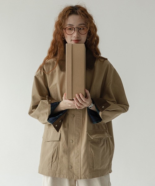 A by MAGASIN DE MODE（エーバイマガジンデモード）の「【A by MAGASIN DE MODE】エッセンシャルハンティングジャケット　レディース KNF146（その他アウター・レディース・ライトブラウン・S/M）」の6枚目の写真