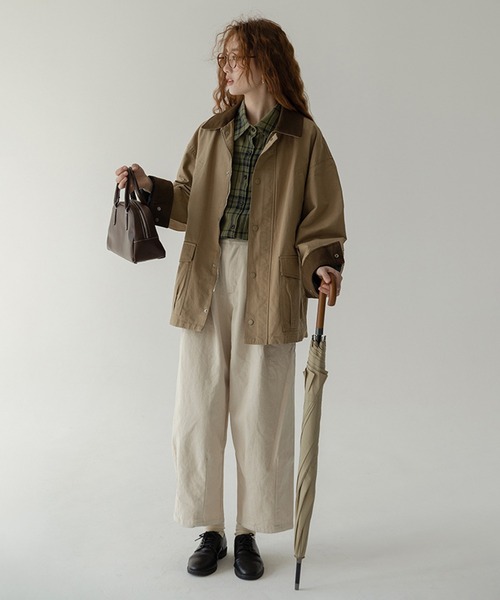 A by MAGASIN DE MODE（エーバイマガジンデモード）の「【A by MAGASIN DE MODE】エッセンシャルハンティングジャケット　レディース KNF146（その他アウター・レディース・ライトブラウン・S/M）」の10枚目の写真