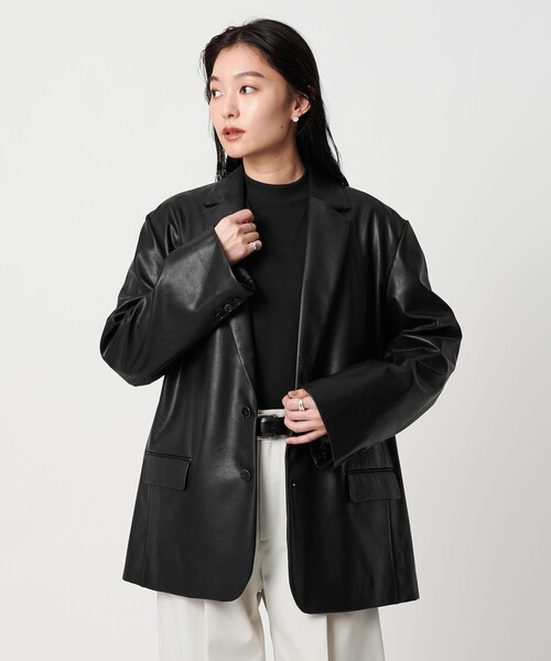 MARW UNITED ARROWS＞レザーライク ジャケット（テーラード