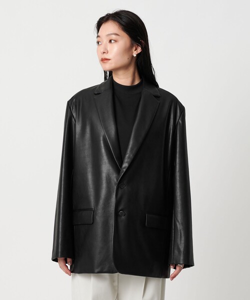 【MARW UNITED ARROWS】レザージャケット MARW UNITED ARROWS＞レザーライク ジャケット（テーラード