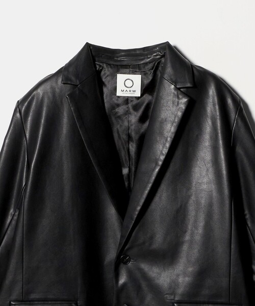 MARW UNITED ARROWS＞レザーライク ジャケット（テーラード