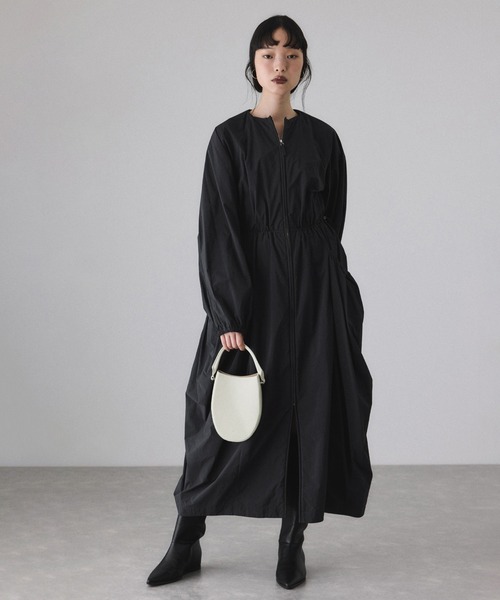 セール】ナイロンコクーンワンピースコート（ナイロンジャケット