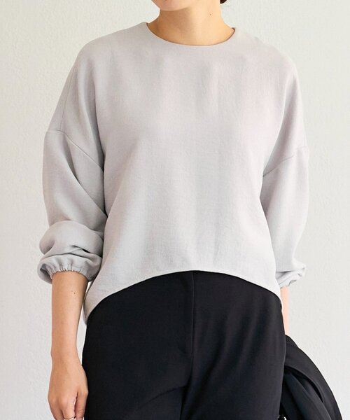 BEARDSLEY（ビアズリー）の「コクーンパフ袖ブラウス（シャツ/ブラウス・レディース・ホワイト/ライトグレー/ブラック・FREE）」の3枚目の写真