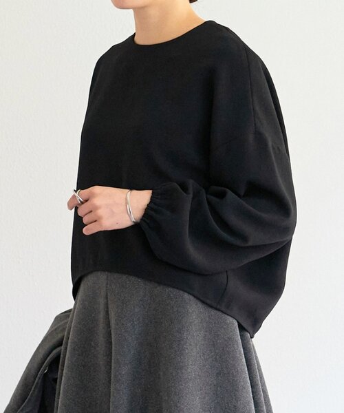 BEARDSLEY（ビアズリー）の「コクーンパフ袖ブラウス（シャツ/ブラウス・レディース・ホワイト/ライトグレー/ブラック・FREE）」の2枚目の写真