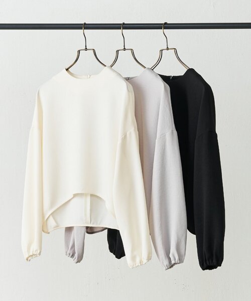 BEARDSLEY（ビアズリー）の「コクーンパフ袖ブラウス（シャツ/ブラウス・レディース・ホワイト/ライトグレー/ブラック・FREE）」の4枚目の写真