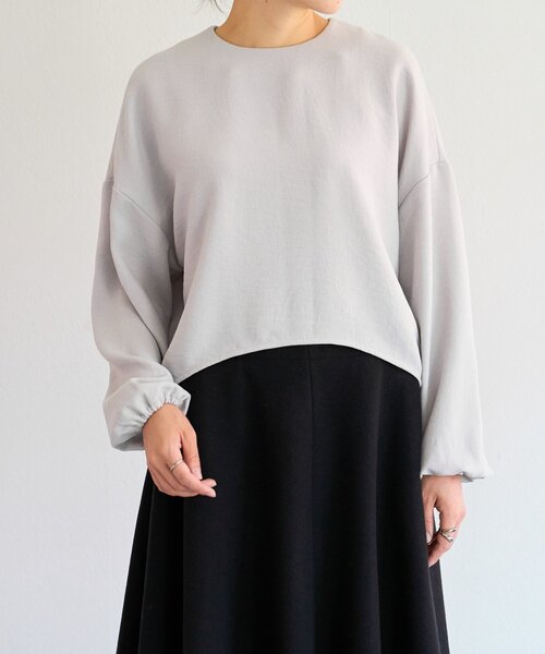 BEARDSLEY（ビアズリー）の「コクーンパフ袖ブラウス（シャツ/ブラウス・レディース・ホワイト/ライトグレー/ブラック・FREE）」の5枚目の写真