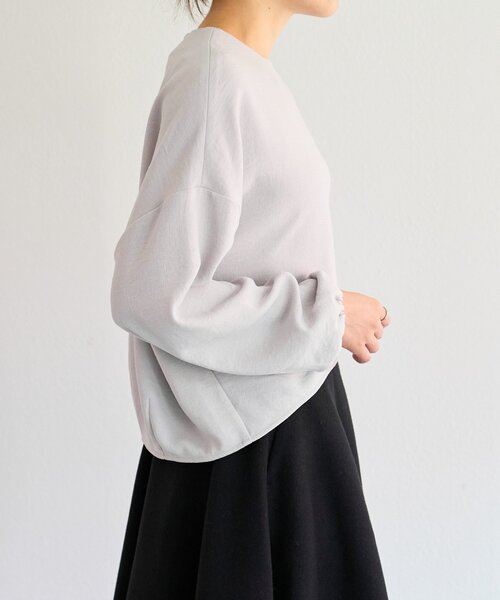 BEARDSLEY（ビアズリー）の「コクーンパフ袖ブラウス（シャツ/ブラウス・レディース・ホワイト/ライトグレー/ブラック・FREE）」の7枚目の写真