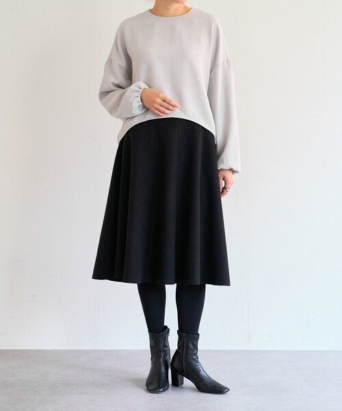 BEARDSLEY（ビアズリー）の「コクーンパフ袖ブラウス（シャツ/ブラウス・レディース・ホワイト/ライトグレー/ブラック・FREE）」の9枚目の写真