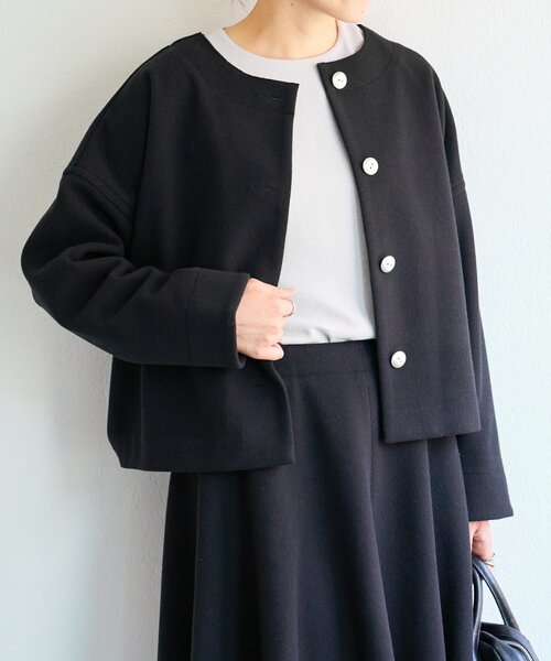 BEARDSLEY（ビアズリー）の「コクーンパフ袖ブラウス（シャツ/ブラウス・レディース・ホワイト/ライトグレー/ブラック・FREE）」の14枚目の写真