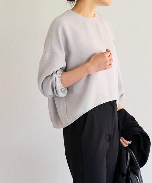 BEARDSLEY（ビアズリー）の「コクーンパフ袖ブラウス（シャツ/ブラウス・レディース・ホワイト/ライトグレー/ブラック・FREE）」の17枚目の写真