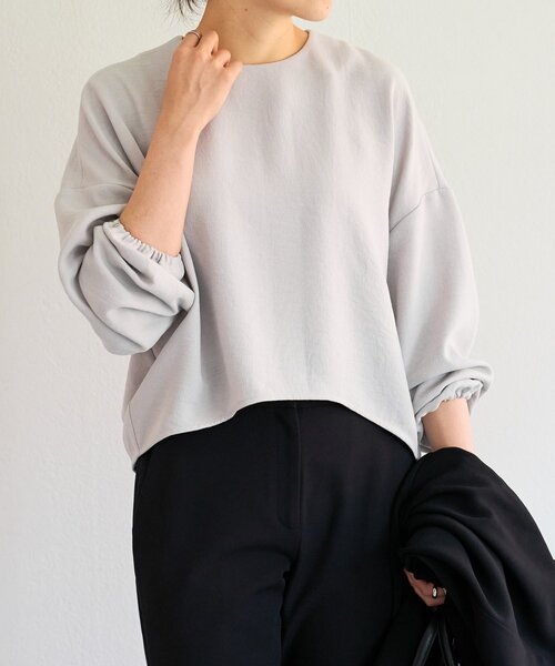 BEARDSLEY（ビアズリー）の「コクーンパフ袖ブラウス（シャツ/ブラウス・レディース・ホワイト/ライトグレー/ブラック・FREE）」の18枚目の写真