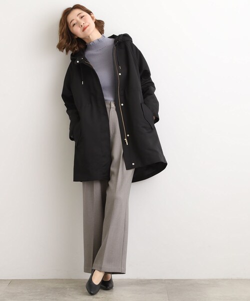 （最終値下げ）STUDIOUS モッズコート ボアライナー付き　黒 セール】【名品アウター/3WAY・はっ水】ボアライナー付きモッズコート