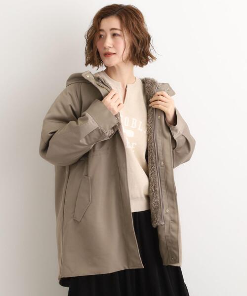 セール】【名品アウター/3WAY・はっ水】ボアライナー付きモッズコート