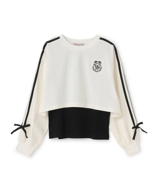 【新品タグ付】メゾピアノ　サイドラインワンピース　アイボリー　140 サイドラインワンピース(S(140) アイボリー): ジュニア - ナルミヤ