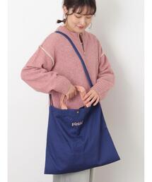 Samansa Mos2 | 【2WAY】ロゴ刺繍トートバッグ(ハンドバッグ)