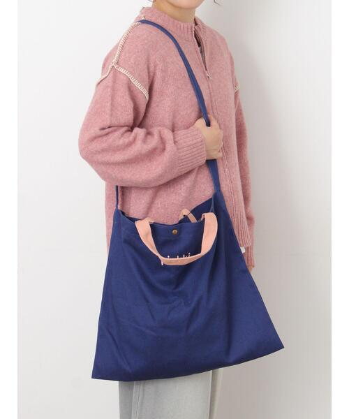 Samansa Mos2（サマンサ モスモス）の「【2WAY】ロゴ刺繍トートバッグ（ハンドバッグ・レディース・ネイビー/ベージュ/ブラック・F）」の8枚目の写真