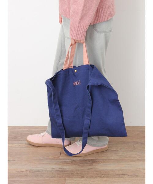 Samansa Mos2（サマンサ モスモス）の「【2WAY】ロゴ刺繍トートバッグ（ハンドバッグ・レディース・ネイビー/ベージュ/ブラック・F）」の9枚目の写真