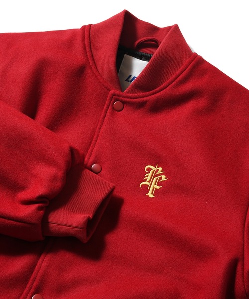 LFYT(エルエフワイティー)の「LFYT ラファイエット【Lafayette】- ヘリテージ メルトン エンブレム ジャケット【HERITAGE MELTON EMBLEM JACKET LA251007】(ブルゾン・メンズ・グリーン/レッド/ブラック・L/XL/M/XXL)」の4枚目の写真