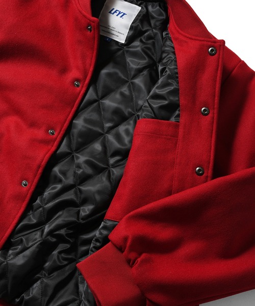 LFYT(エルエフワイティー)の「LFYT ラファイエット【Lafayette】- ヘリテージ メルトン エンブレム ジャケット【HERITAGE MELTON EMBLEM JACKET LA251007】(ブルゾン・メンズ・グリーン/レッド/ブラック・L/XL/M/XXL)」の12枚目の写真