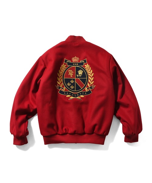 LFYT(エルエフワイティー)の「LFYT ラファイエット【Lafayette】- ヘリテージ メルトン エンブレム ジャケット【HERITAGE MELTON EMBLEM JACKET LA251007】(ブルゾン・メンズ・グリーン/レッド/ブラック・L/XL/M/XXL)」の11枚目の写真