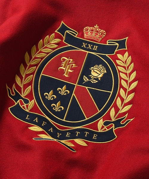 LFYT(エルエフワイティー)の「LFYT ラファイエット【Lafayette】- ヘリテージ メルトン エンブレム ジャケット【HERITAGE MELTON EMBLEM JACKET LA251007】(ブルゾン・メンズ・グリーン/レッド/ブラック・L/XL/M/XXL)」の10枚目の写真