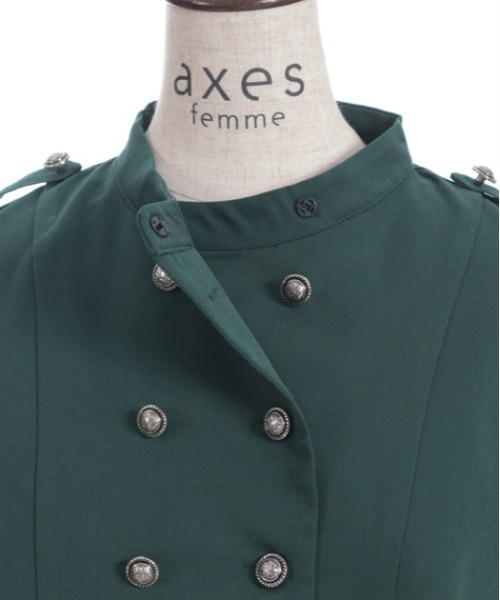 axes femme（アクシーズファム）の「Ｗ釦フィッシュテールケープ（ベスト・レディース・ブラウン/ダークグリーン/ブラック・FREE）」の15枚目の写真