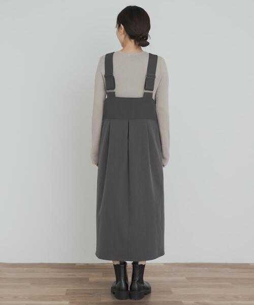 URBAN RESEARCH DOORS(アーバンリサーチドアーズ)の「深Uネック切替ジャンパースカート(ワンピース・レディース・チャコールグレー/ブラック・MEDIUM)」の19枚目の写真
